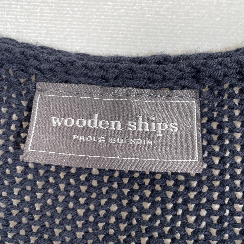 Wooden Ships Sweater Top Size XS Navy Starfish Print - Picture 2 of 8